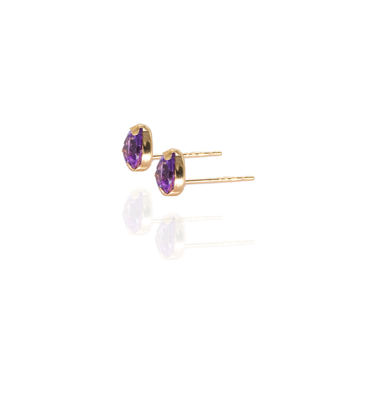 Amethyst Heart Shape Earring
