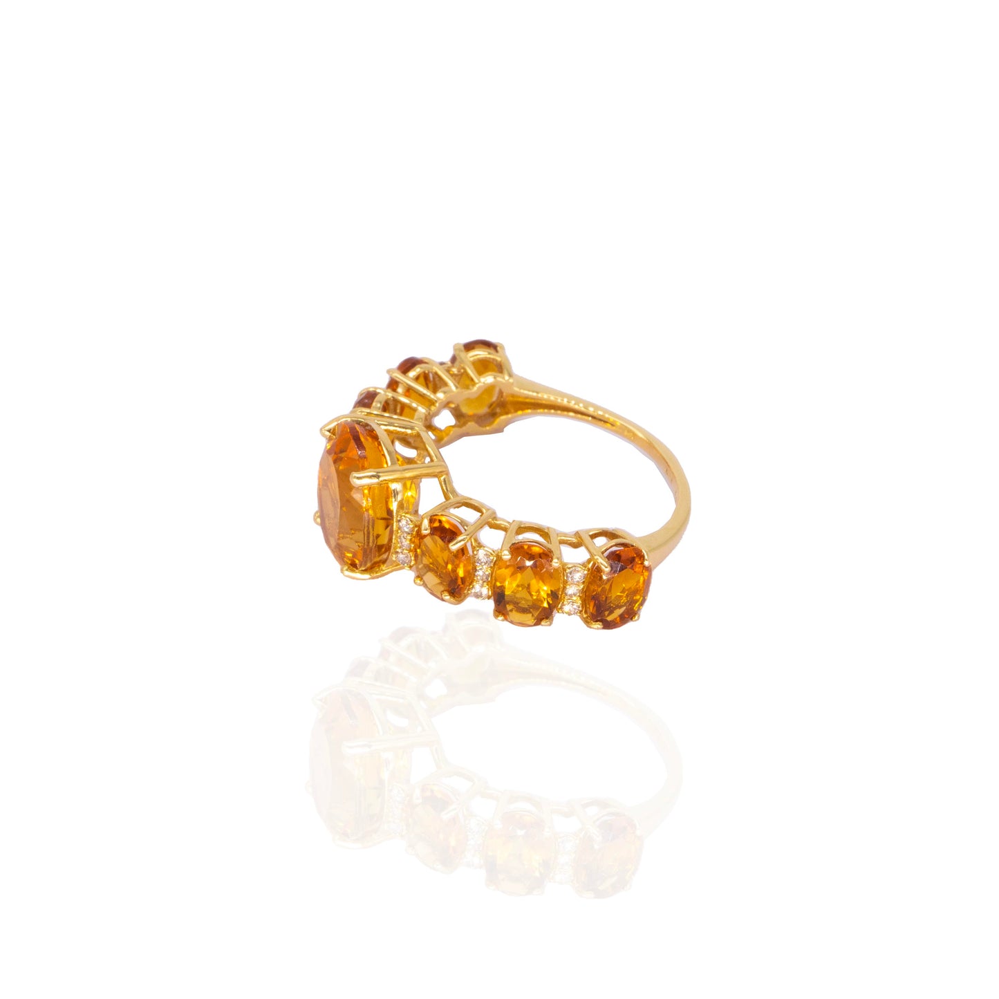 Citrine Oval Cut Ring